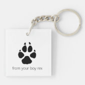 Hunde-Foto-Geschenk für Vater Schlüsselanhänger (Rückseite)