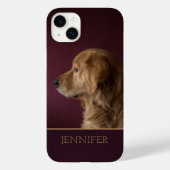 Hunde Foto Golden Retriever Personalisierter Name Case-Mate iPhone Hülle (Rückseite)