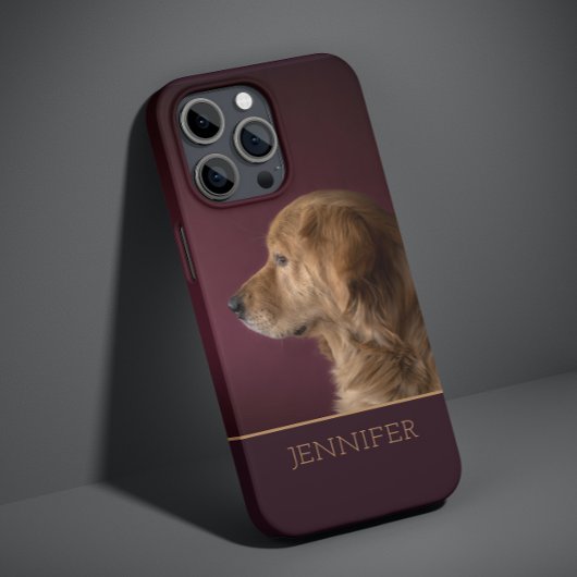 Hunde Foto Golden Retriever Personalisierter Name Case-Mate iPhone Hülle