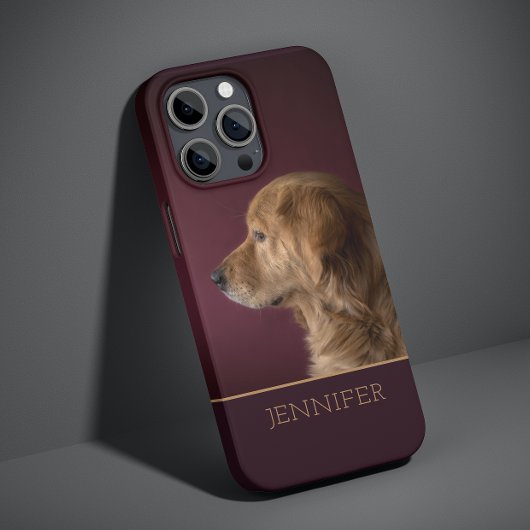 Hunde Foto Golden Retriever Personalisierter Name Case-Mate iPhone Hülle