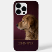 Hunde Foto Golden Retriever Personalisierter Name Case-Mate iPhone Hülle (Rückseite)