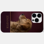 Hunde Foto Golden Retriever Personalisierter Name Case-Mate iPhone Hülle (Rückseite (Horizontal))