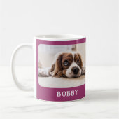 Hunde Foto Haustier Minimalistisch Lila Weihnachte Kaffeetasse (Links)