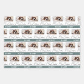 Hunde Foto Haustiere Familie Minimalistisch Frohe  Geschenkpapier Set (Vorderseite)