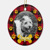 Hunde Foto, Haustiere, Knochen, Pfoten, Büffel Kar Keramik Ornament (Links)