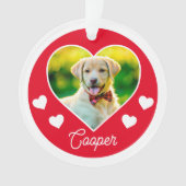 Hunde Foto Herz Personalisiert Weihnachten Ornament (Vorderseite)