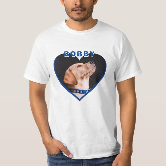 Hunde Foto Herzname Hund Hausbesitzer T-Shirt (Vorderseite)