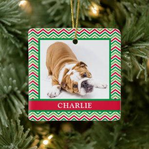 Hunde-Foto Keramikornament