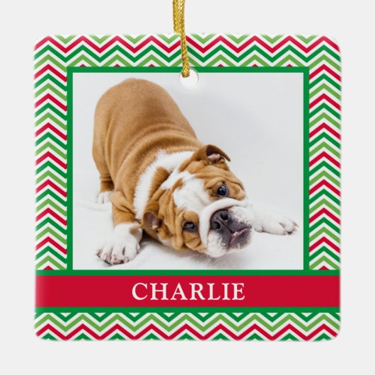 Hunde-Foto Keramikornament (Vorderseite)