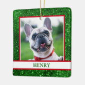 Hunde-Foto Keramikornament (Links)