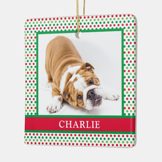 Hunde-Foto Keramikornament (Links)
