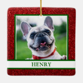 Hunde-Foto Keramikornament (Rückseite)