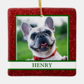 Hunde-Foto Keramikornament (Vorderseite)