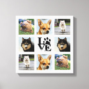 Hunde-Foto-Kollage 8 Instagram-Bilder Leinwanddruck
