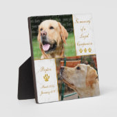 Hunde Foto Loyal Companion Pet Keepake Memorial Fotoplatte (Vorderseite)