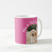 Hunde-Foto Mein Bester Freund Rosa Design Kaffeetasse (VorderseiteRechts)