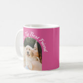 Hunde-Foto Mein Bester Freund Rosa Design Kaffeetasse (Vorderseite Links)