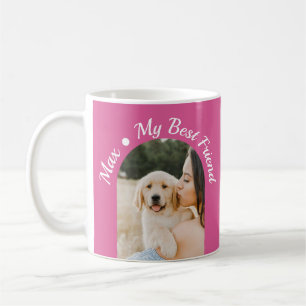 Hunde-Foto Mein Bester Freund Rosa Design Kaffeetasse