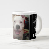 Hunde Foto mein bester Freund Schwarz Jumbo-Tasse (Vorderseite Rechts)