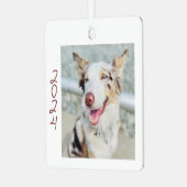 Hunde Foto Metal Square Ornament (Vorderseite links)