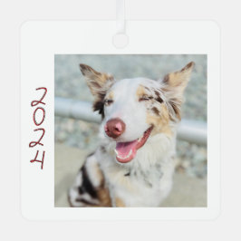 Hunde Foto Metal Square Ornament Aus Metall