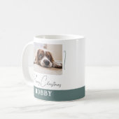 Hunde Foto Minimalistisch Frohe Weihnachten Kaffeetasse (Vorderseite Links)