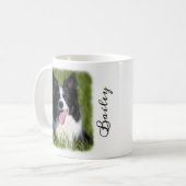 Hunde-Foto mit Individuelle Name und Zitat an verb Kaffeetasse (Vorderseite Links)