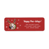 Hunde Foto mit Rentier Antler Hat Weihnachten (Vorne)