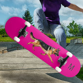 Hunde-Foto-Monogramm Skateboard