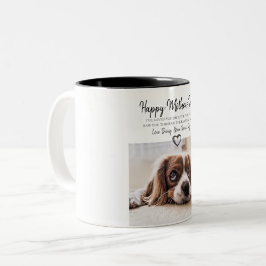 Hunde Foto Muttertag Tasse (Vorderseite Links)