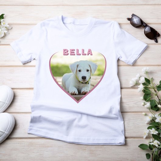 Hunde Foto Name Heart Dog Eigentümer T - Shirt
