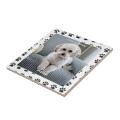 Hunde Foto, Name, in liebender Erinnerung, Paw Pri Fliese (Seite)