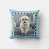 Hunde Foto, Name, Mein bester Freund, Paw Prints Kissen (Vorderseite)