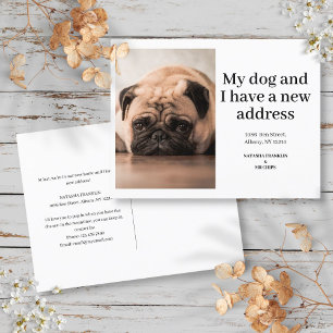 Hunde-Foto Neue Adresse Ich bin Umgezogen Modern Ankündigungspostkarte