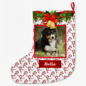 Hunde Foto Niedlich Weihnachten Strumpf Individuel Großer Weihnachtsstrumpf (Rückseite)