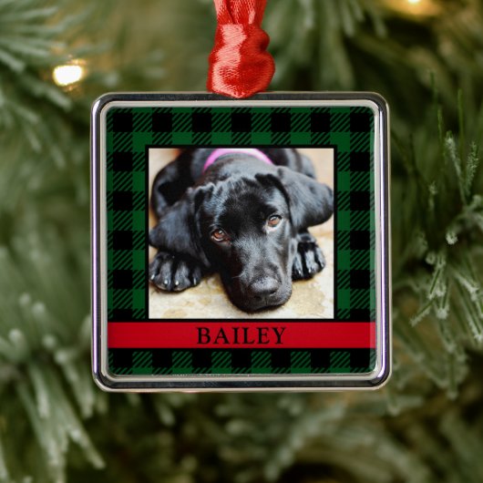 Hunde-Foto Ornament Aus Metall (Baum)