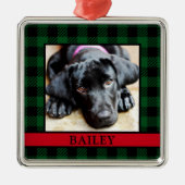 Hunde-Foto Ornament Aus Metall (Vorne)