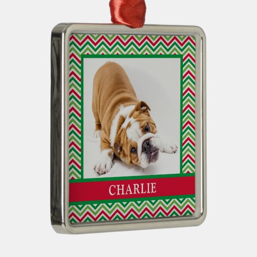 Hunde-Foto Ornament Aus Metall (Rechts)