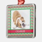 Hunde-Foto Ornament Aus Metall (Links)