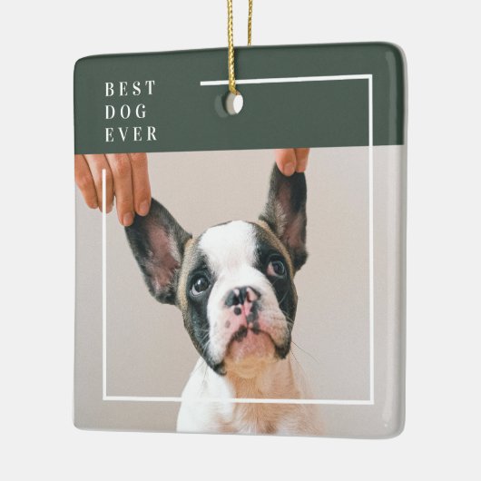 Hunde-Foto-Ornament | Bester Hund überhaupt Modern Keramikornament (Links)