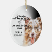 Hunde-Foto-Ornament, Hundedenken, Australischer Keramik Ornament (Rechts)