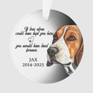 Hunde-Foto-Ornament, Hundedenken, Beagle. Ornament