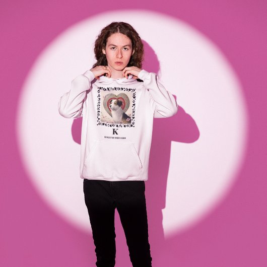 Hunde-Foto-Pfeile drucken Monogramm und geben Pers Hoodie