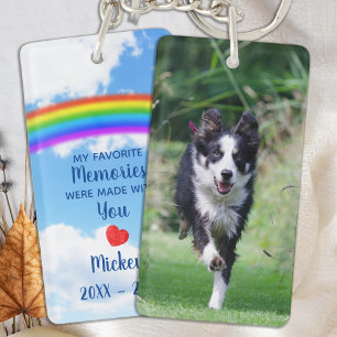 Hunde Foto Rainbow Bridge Pet Loss Memorial Schlüsselanhänger