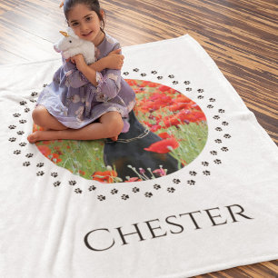 Hunde Foto Schuhe — Personalisiertes Beigeschenk f Fleecedecke