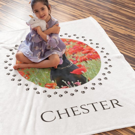 Hunde Foto Schuhe — Personalisiertes Beigeschenk f Fleecedecke