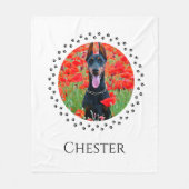 Hunde Foto Schuhe — Personalisiertes Beigeschenk f Fleecedecke (Vorderseite)