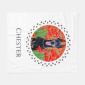 Hunde Foto Schuhe — Personalisiertes Beigeschenk f Fleecedecke (Vorderseite (Horizontal))