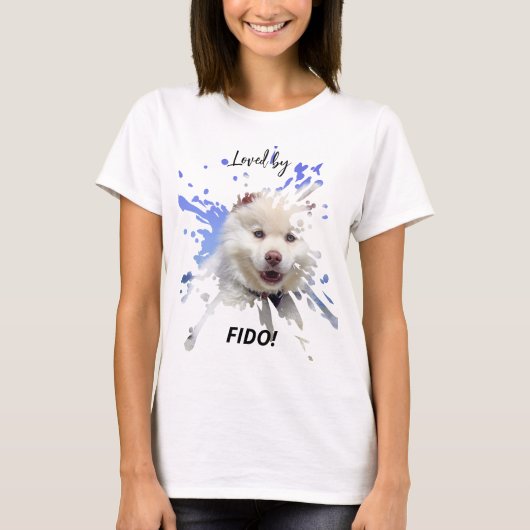 Hunde Foto Spritzen Spaß Spaß Liebe T-Shirt (Vorderseite)