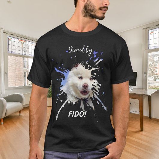 Hunde Foto spritzen Spaß Spaß Schwarz T-Shirt